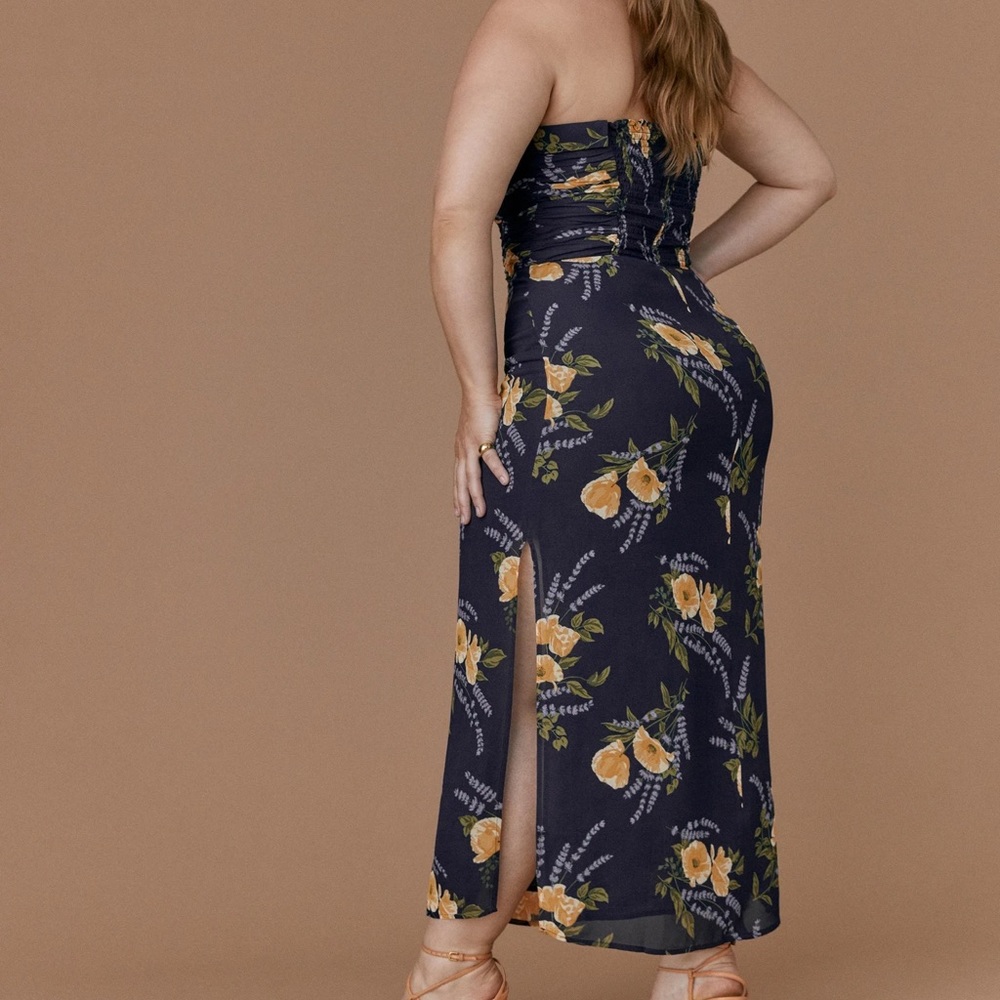 Reformation Lore Strapless Dress sz 2 - Picture 4 of 7